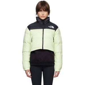 North‎ Face Nuptse Short Down Jacket - Lime Cream Size Large New With Tags